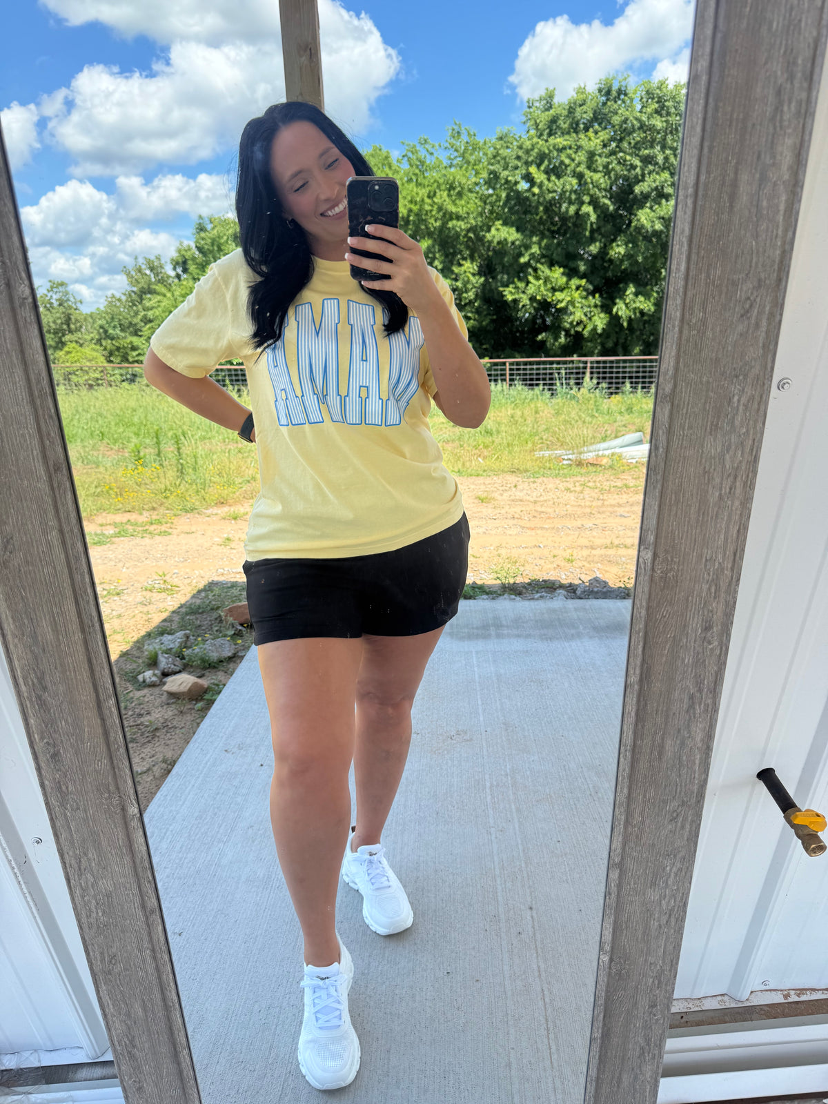 Striped Mama Graphic Tee On Butter