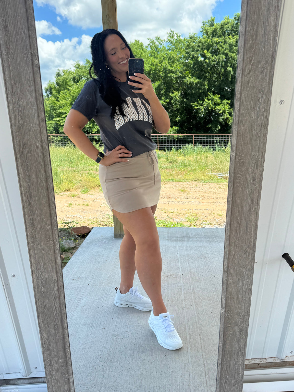 Scuba Skort - Mocha