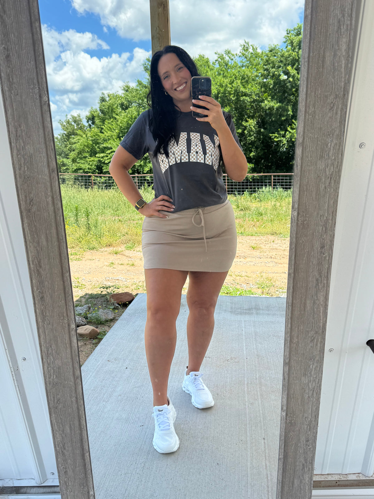 Scuba Skort - Mocha