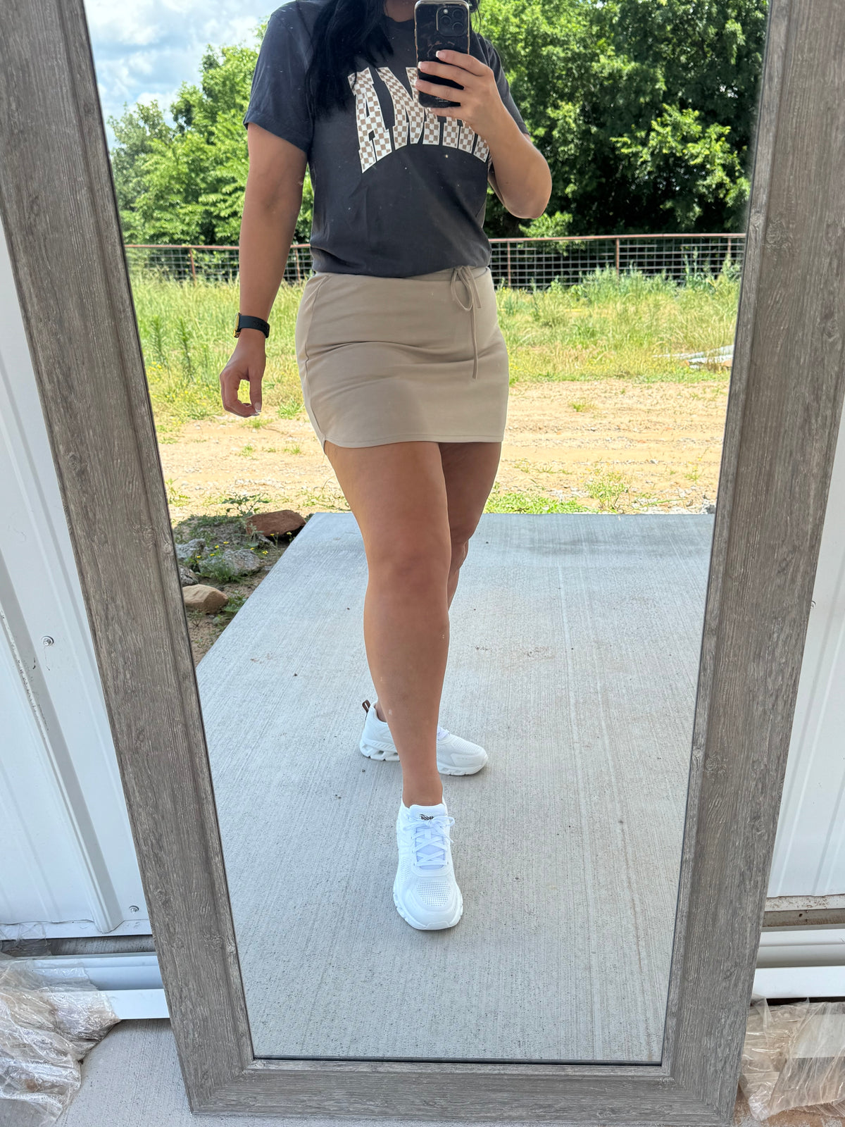 Scuba Skort - Mocha