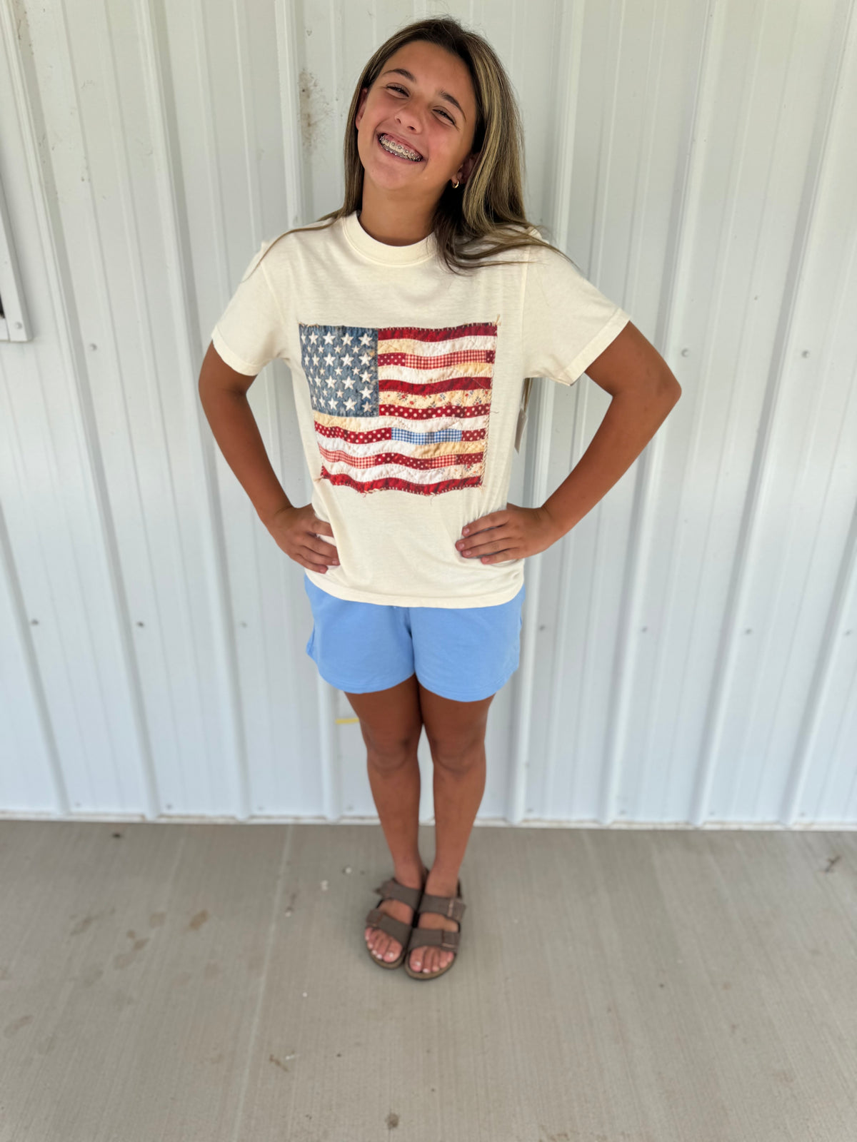 Patchwork Flag Graphic Tee - FINAL SALE