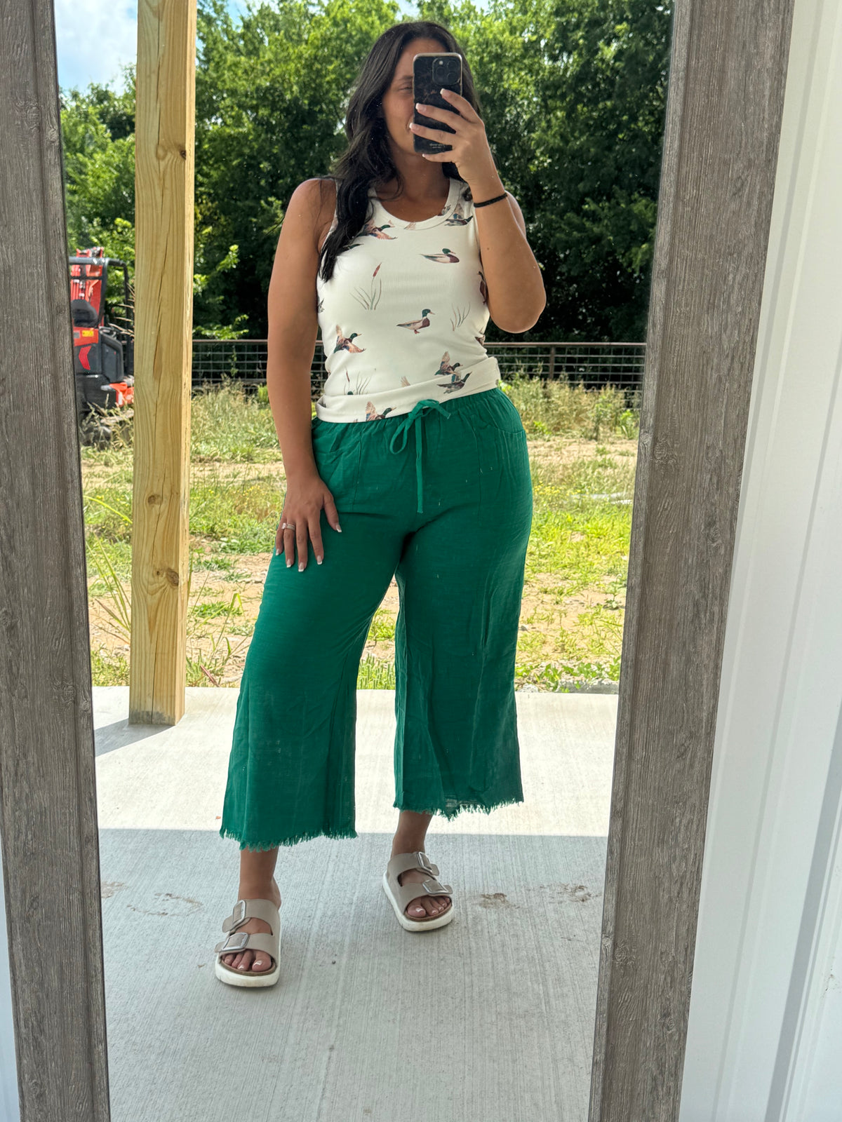 Frayed Green Pants