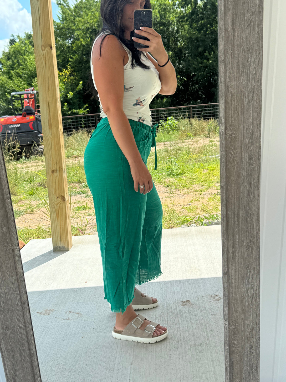 Frayed Green Pants