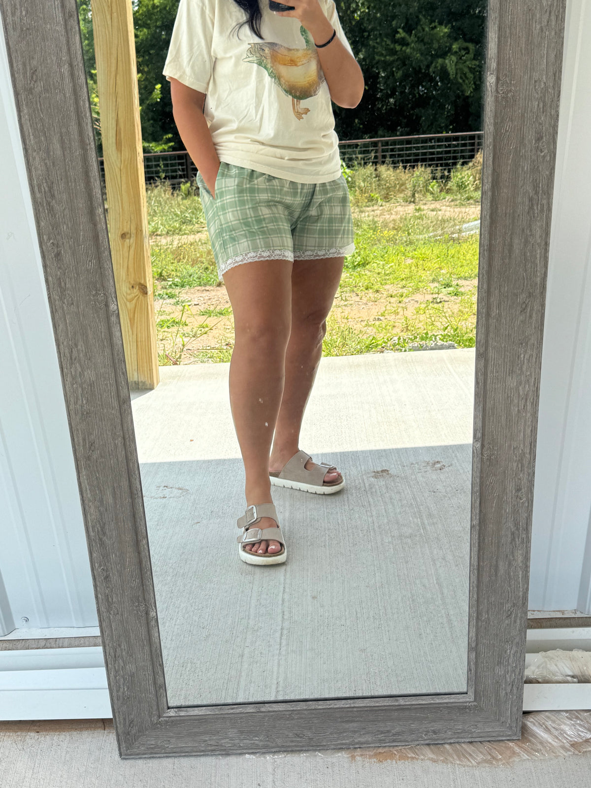 Green Plaid Shorts
