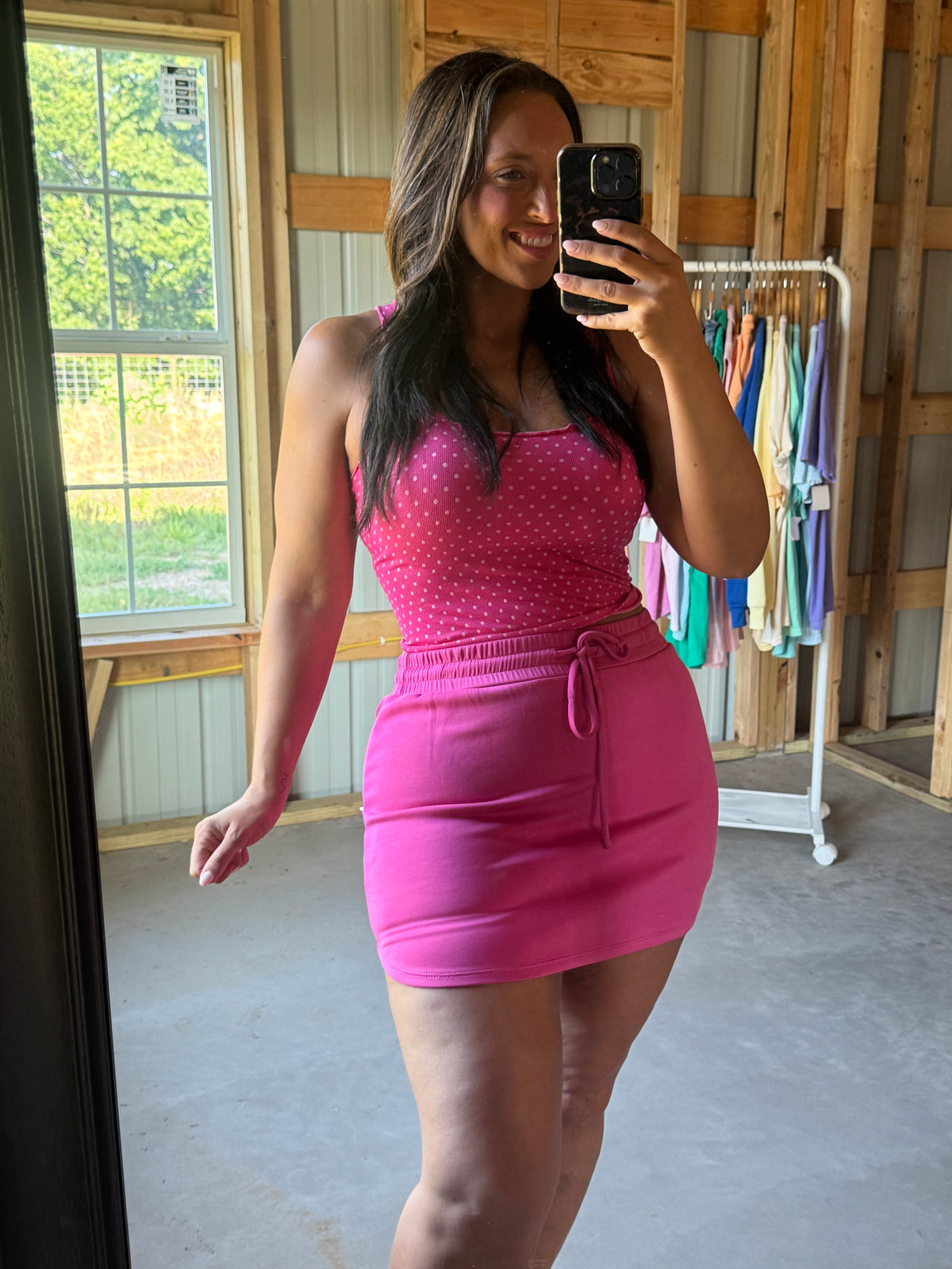 Scuba Skort - Fuschia