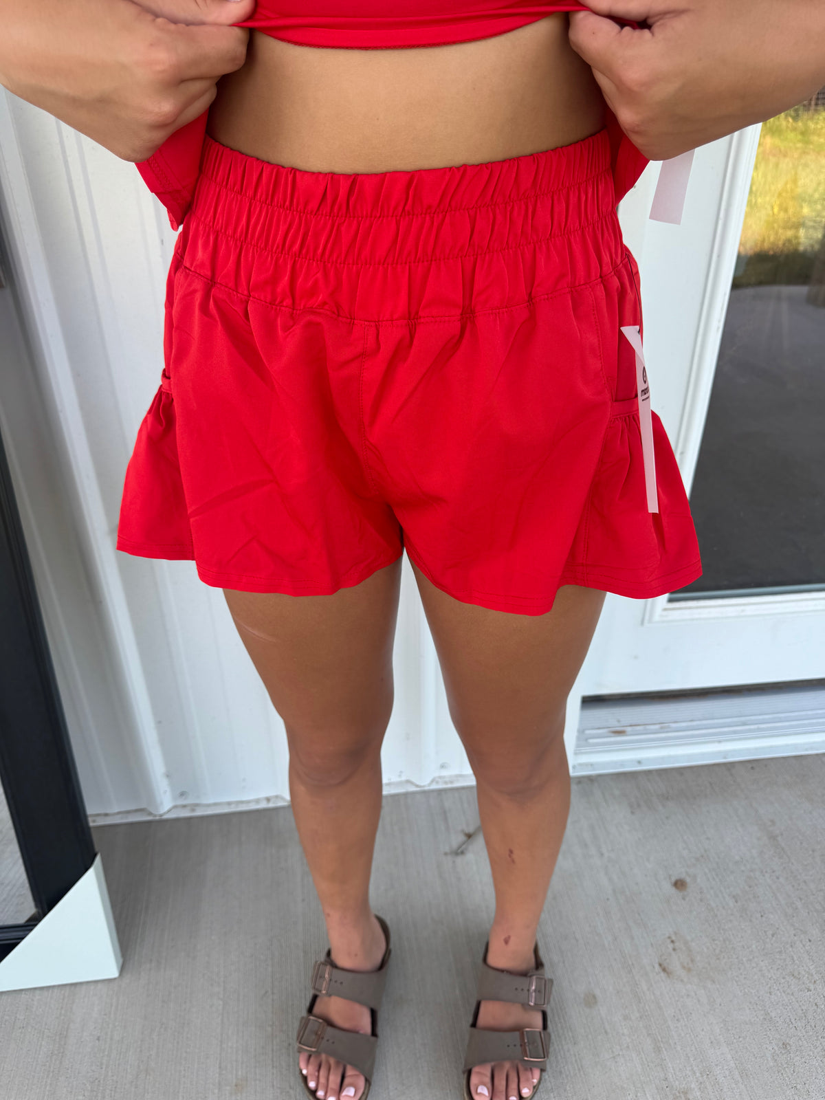 Breezy Babe Shorts - Cherry Red