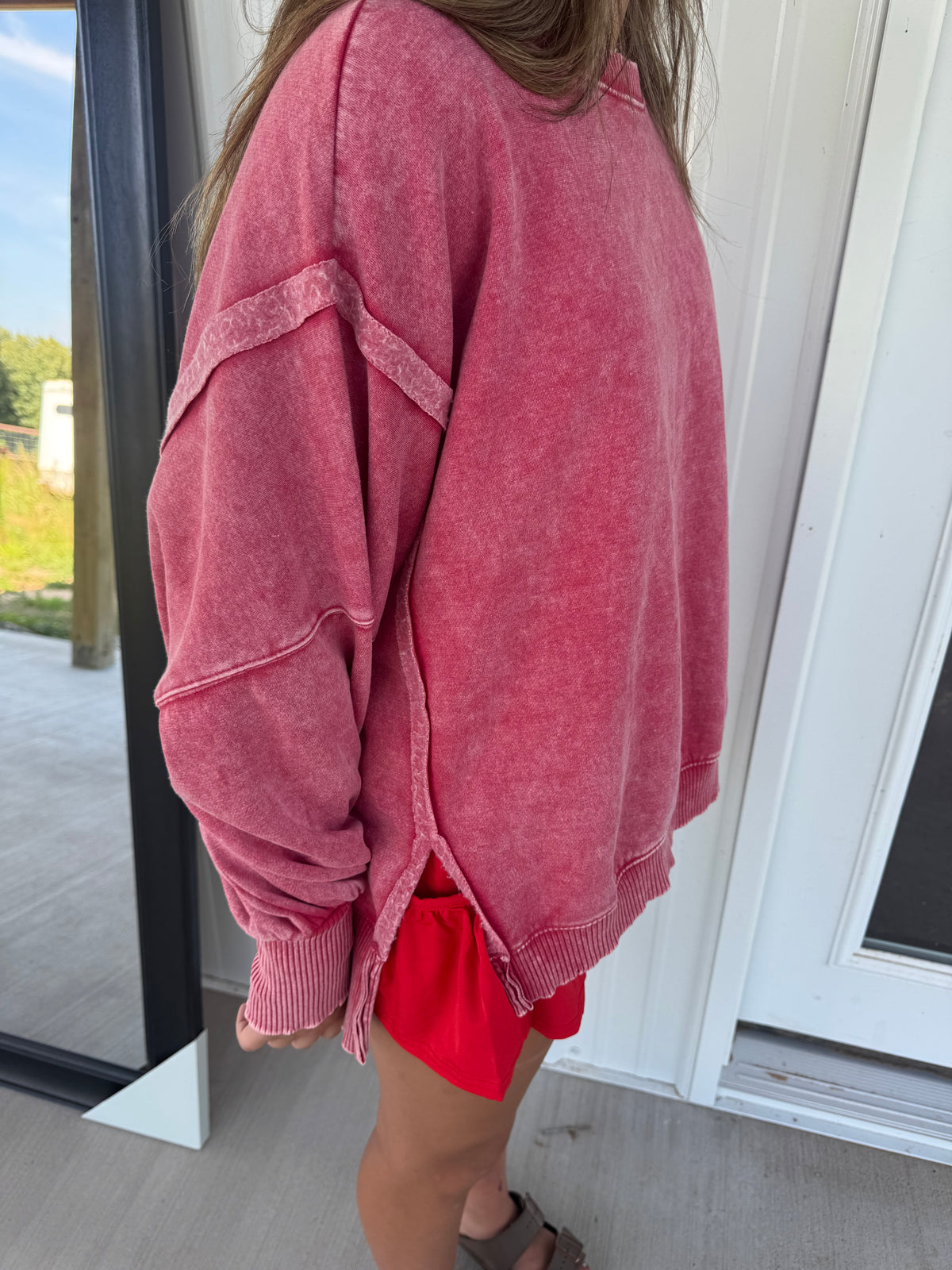 Carley Pullover - Dark Red
