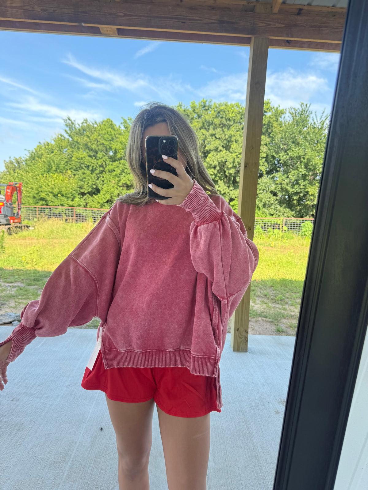 Carley Pullover - Dark Red