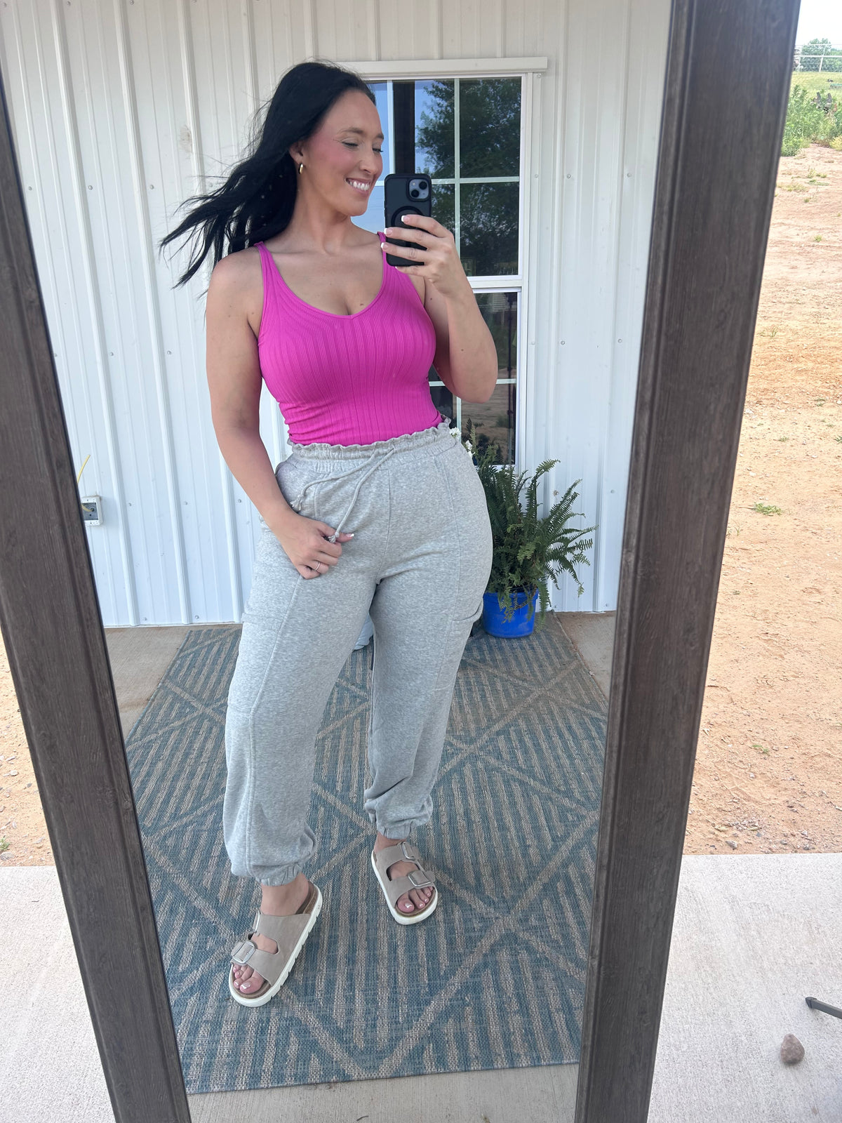 French Terry - Ruffle Waist Joggers