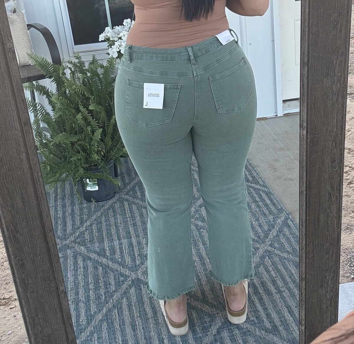 Perfect Day Jean - Washed Olive